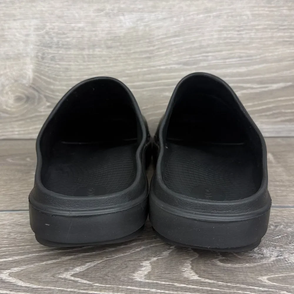 Oofos Oocloog Men's Sz 12/Women’s 14 Black Oofoam Slip-On Recovery Mules Clogs